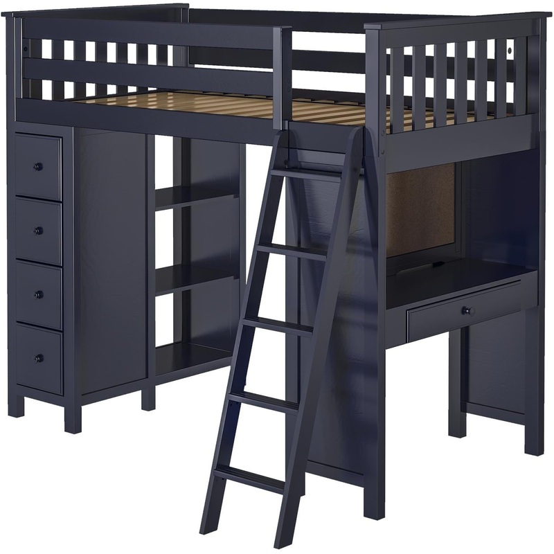 Jackpot Deluxe All in One Study Loft Bed White