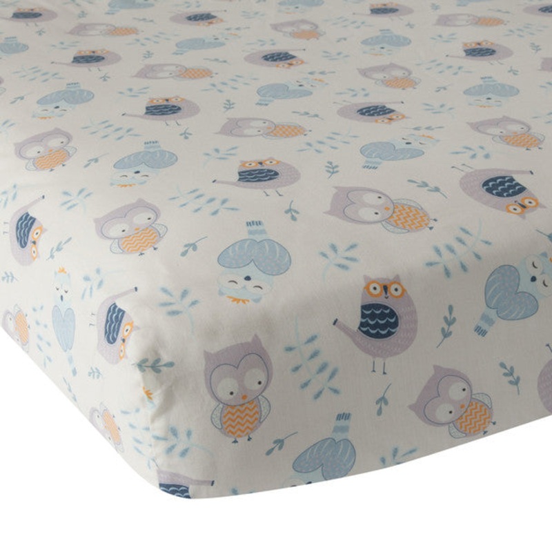 Lambs & Ivy Night Owl Collection Crib Sheet