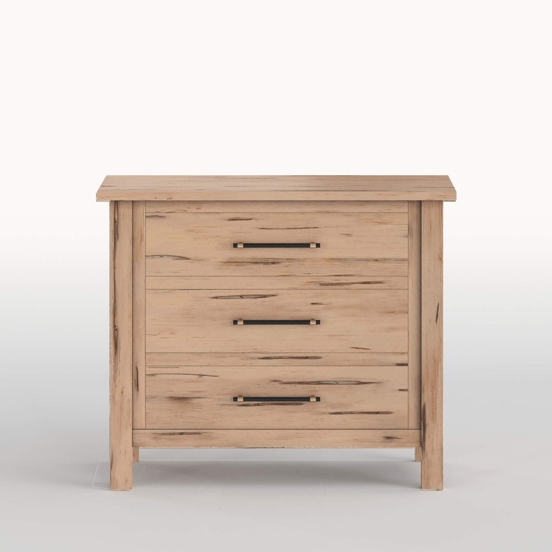 Milk Street Baby Tiegen 3-Drawer Dresser Granola Champagne Bronze