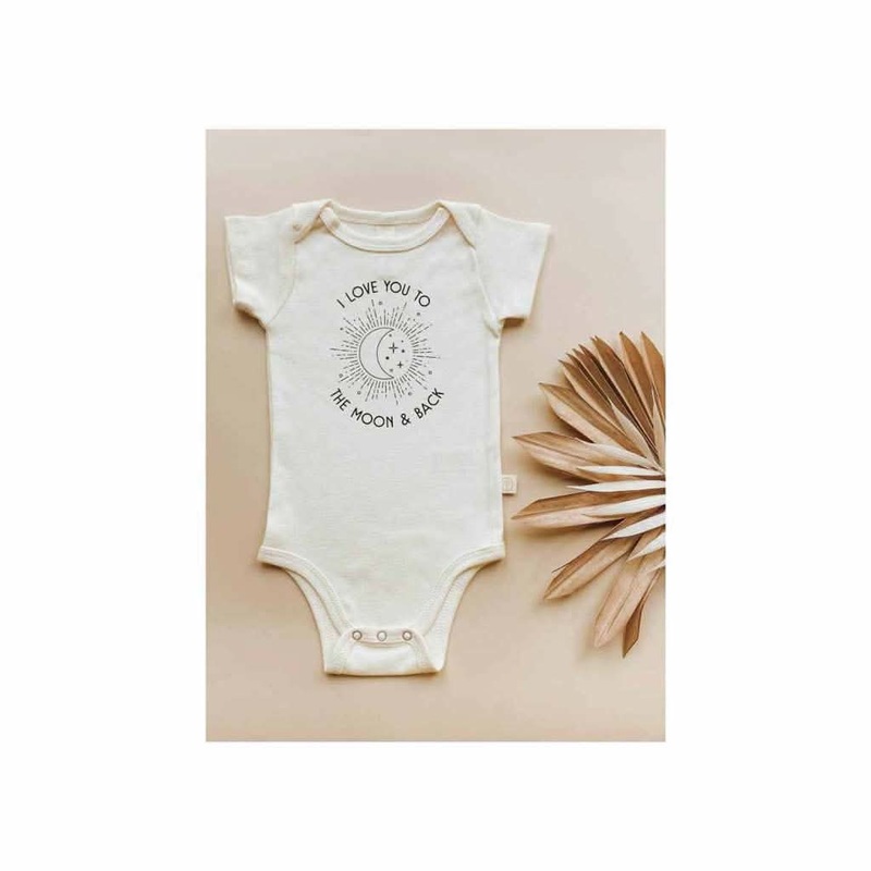 Tenth & Pine I Love You To The Moon and Back Organic Cotton Onesie 0-3 Months
