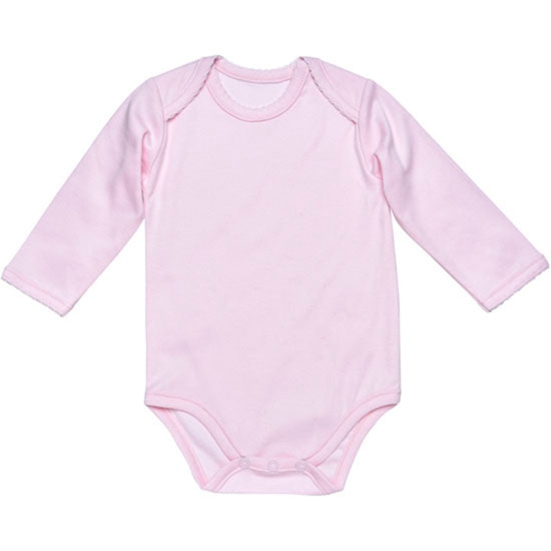 Under the Nile L/S Lap Shoulder Babybody – Pink 0-3 months